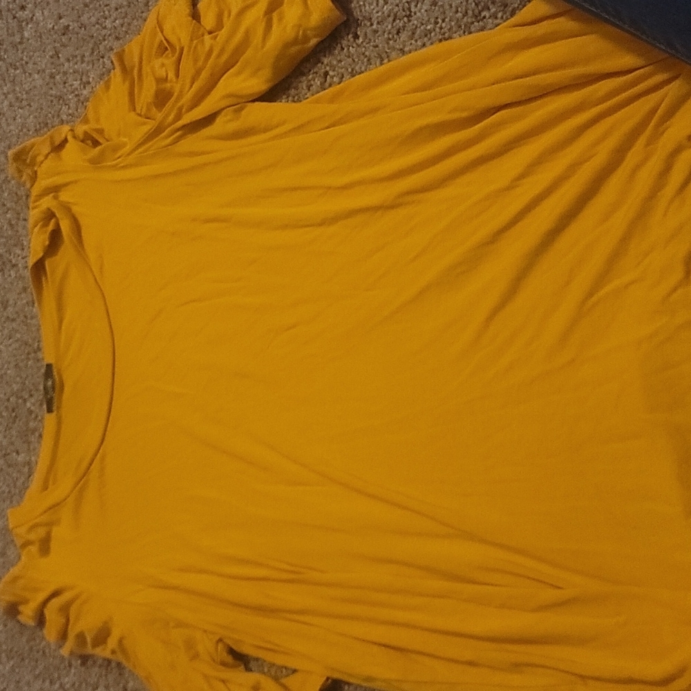 Jodifl boutique cold shoulder blouse mustard